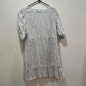 White and black dress